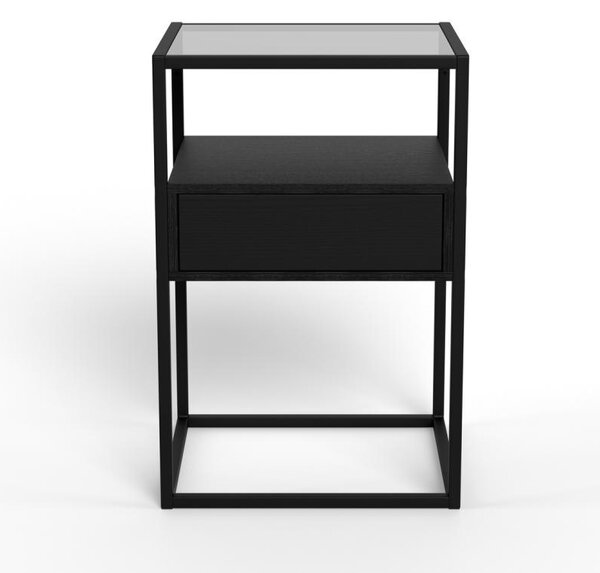 Noptiera Randolf, Gri, 60x40x35 cm