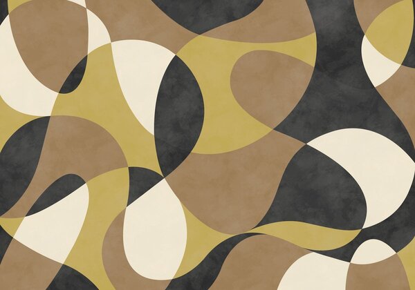 Tapet Model abstract cu forme fluide și contraste, Fototapet Abstract, w05149 : Uwalls.ro
