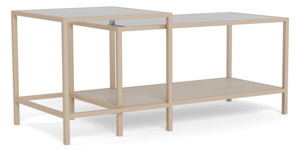 Set 2 piese Masute de cafea Seaford, Transparent, 50x90x50 cm