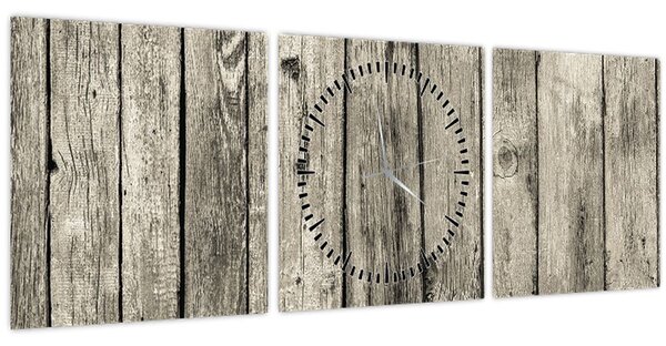Tablou - Lemn (cu ceas) (90x30 cm)