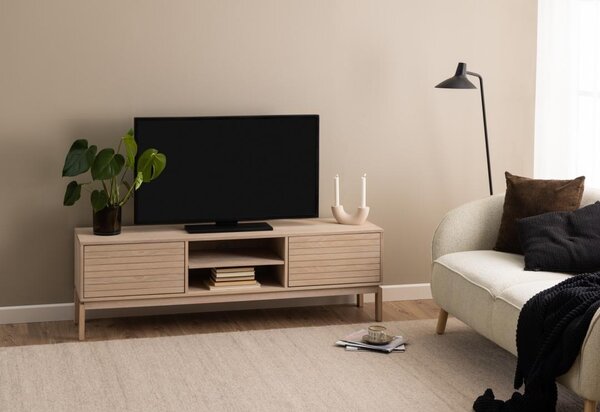 Comoda TV Linley, Alb, 50x160x40 cm