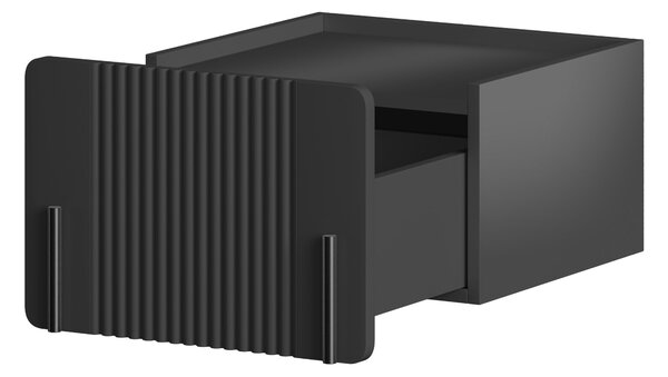 Noptieră Malmi 45 cm cu sertar - negru mat / negru
