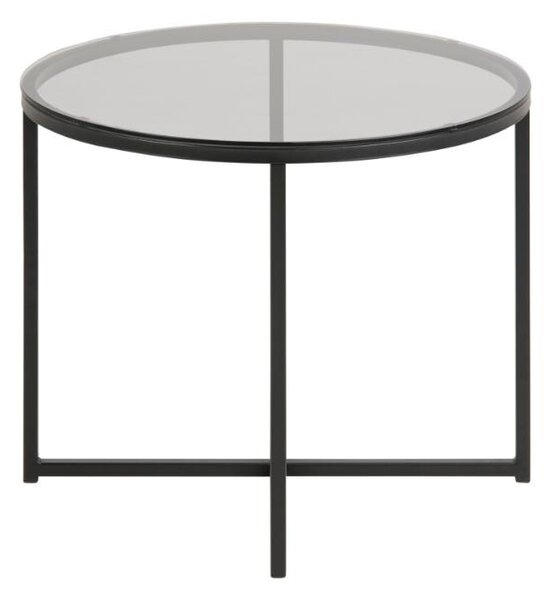 Masuta laterala Cross, Gri, 45x55x55 cm