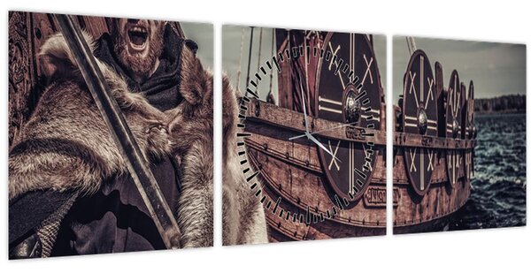 Tablou - Viking (cu ceas) (90x30 cm)