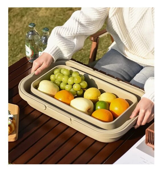 Cos de picnic pliabil TRIGO 3in1, gri