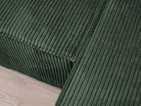 Canapea colt extensibila SMART COSARO verde inchis, cu colt bilateral + 2 perne CADOU