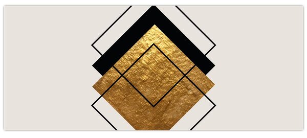 Tablou - Abstracție de aur și alb N⁰1 (120x50 cm)