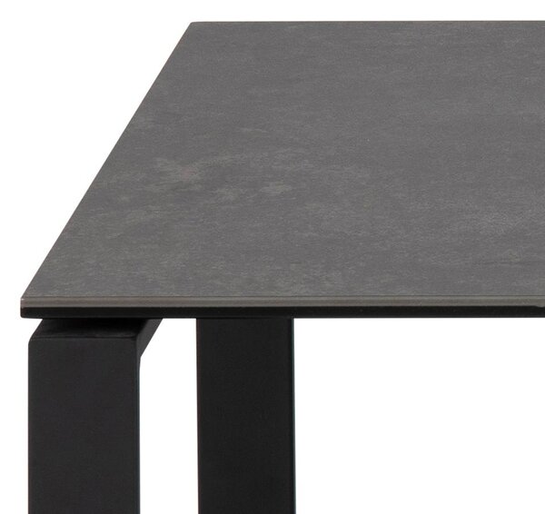 Set 2 piese Masute de cafea stivuibile Katrine, Negru, 45x115x69 cm