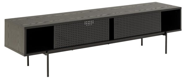 Comoda TV Angus, Negru, 44.5x180x40 cm
