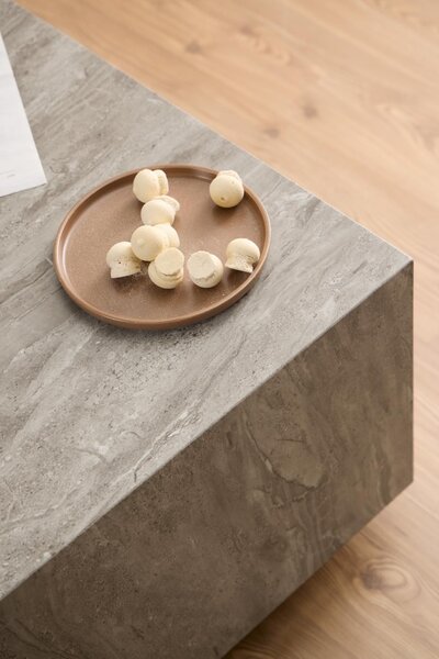 Masuta de cafea Dice, Gri, 42x90x90 cm