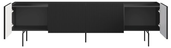 Dulap TV Malmi 200 cm - negru mat / picioare negre