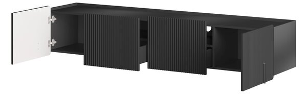 Comodă TV suspendată Malmi 200 cm - negru mat / negru