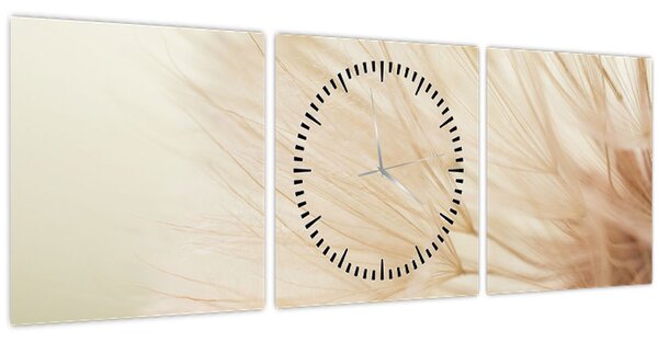 Tablou - Detaliu flori (cu ceas) (90x30 cm)