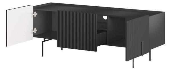 Dulap TV Malmi 150 cm - negru mat / picioare negre