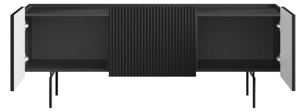 Dulap TV Malmi 150 cm - negru mat / picioare negre