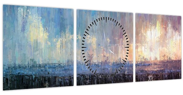 Tablou - Abstract (cu ceas) (90x30 cm)