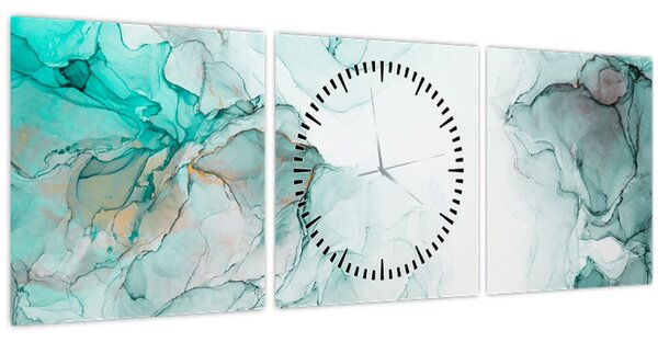 Tablou - Abstract din cerneală 2 (cu ceas) (90x30 cm)
