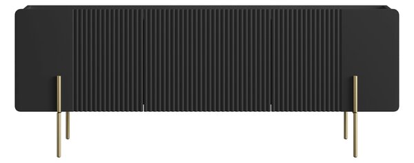 Dulap TV Malmi 150 cm - negru mat / picioare aurii