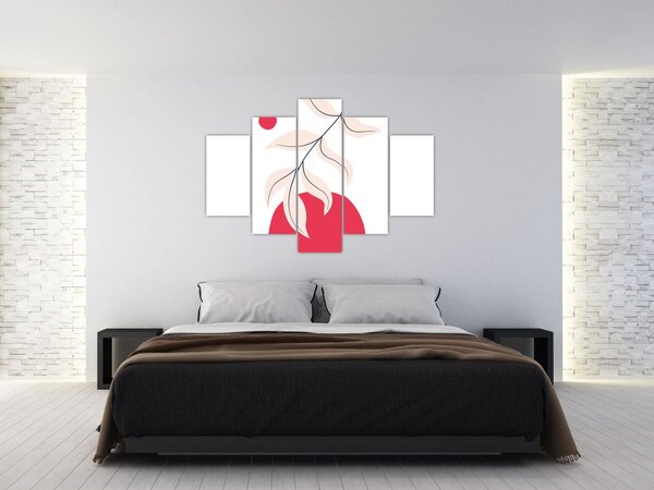 Tablou - Abstracție florală roz N⁰2 (150x105 cm)