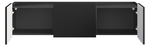 Dulap TV Malmi 150 cm suspendată - negru mat / auriu