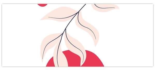 Tablou - Abstracție florală roz N⁰2 (120x50 cm)