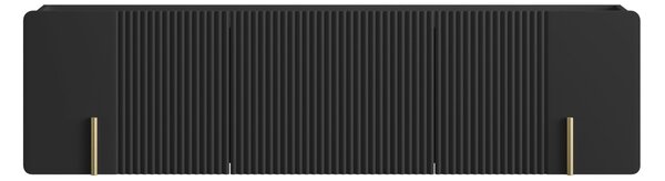 Dulap TV Malmi 150 cm suspendată - negru mat / auriu