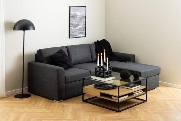 Masuta de cafea Randolf, Transparent, 40x80x80 cm