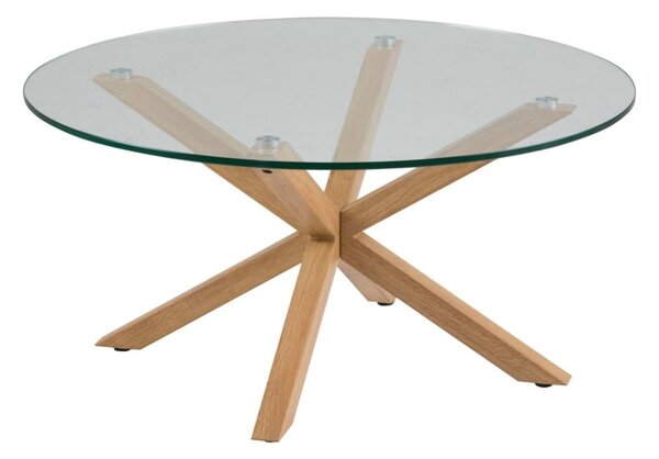 Masuta de cafea Heaven, Transparent, 40x82x82 cm