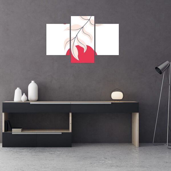 Tablou - Abstracție florală roz N⁰2 (90x60 cm)
