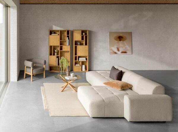 Biblioteca Rangoon, Natural, 180x60.5x30 cm