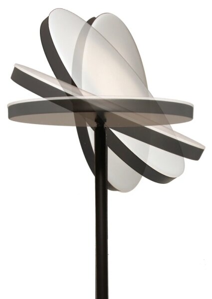 Lampadar LED dimabil NORA LED/25W/230V 2200/3000/4000K + LED/5W 3000K negru + telecomandă