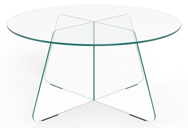 Masuta de cafea Samos, Transparent, 40x80x80 cm