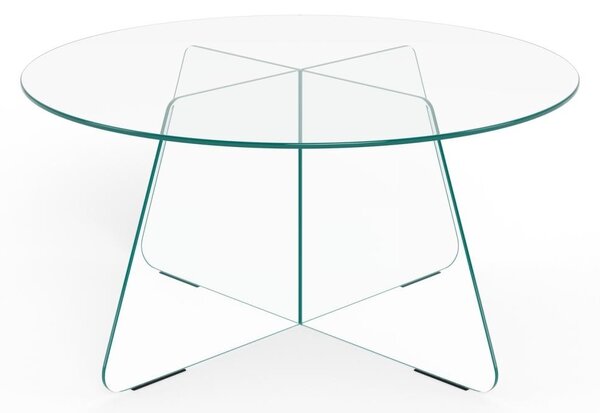 Masuta de cafea Samos, Transparent, 40x80x80 cm