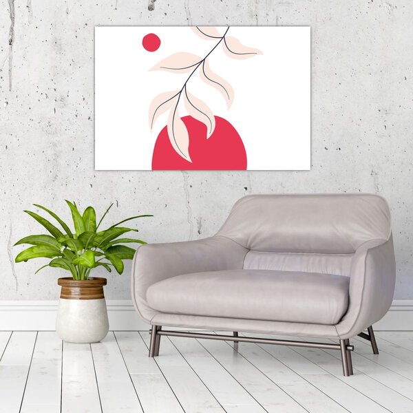 Tablou - Abstracție florală roz N⁰2 (90x60 cm)