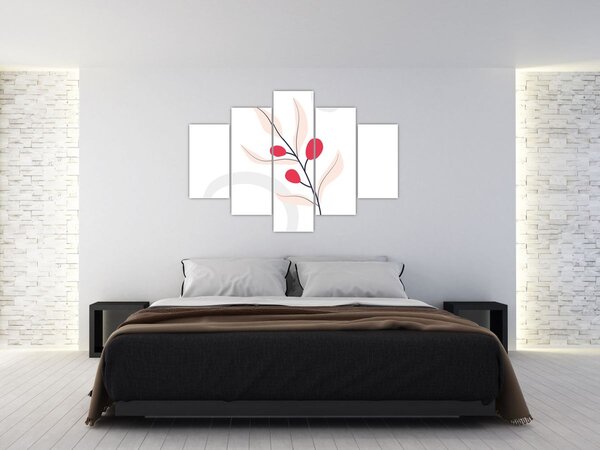 Tablou - Abstracție florală roz N⁰3 (150x105 cm)