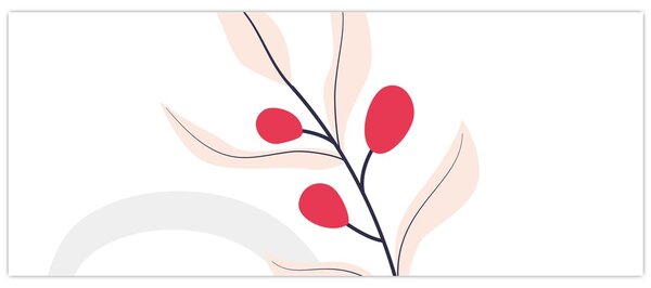 Tablou - Abstracție florală roz N⁰3 (120x50 cm)