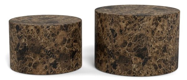 Set 2 piese Masute de cafea Dice V1, Maro, 40x58x58 cm