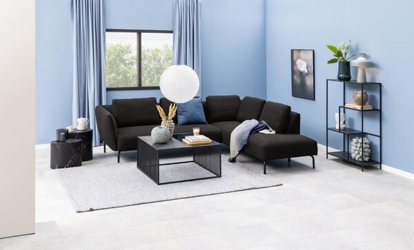 Masuta de cafea Strington, Negru, 40x80x80 cm
