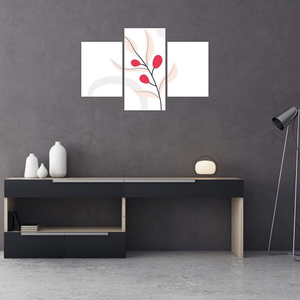 Tablou - Abstracție florală roz N⁰3 (90x60 cm)
