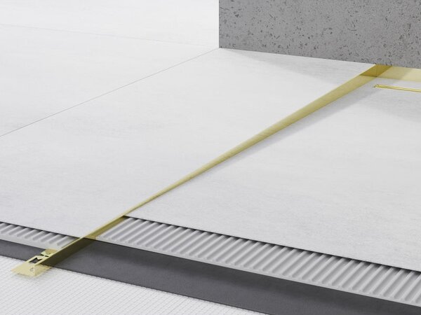Mexen Line-B șină de pantă pentru podea 120 cm stânga, aurie - 185001120L