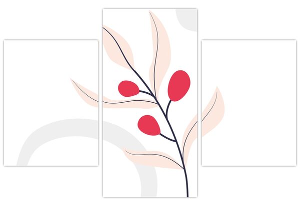 Tablou - Abstracție florală roz N⁰3 (90x60 cm)