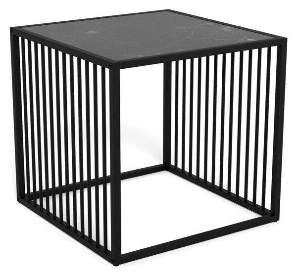 Masuta laterala Strington, Negru, 40x40x40 cm