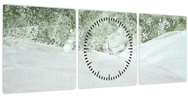 Abstract din pensule (cu ceas) (90x30 cm)