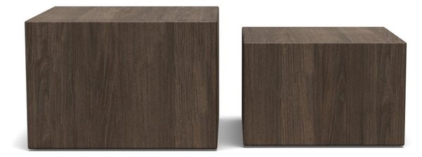 Set 2 piese Masute de cafea Dice, Maro, 40x58x58 cm