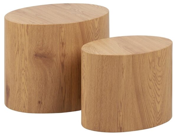 Set 2 piese Masute de cafea Mice, Natural, 40x33x48 cm
