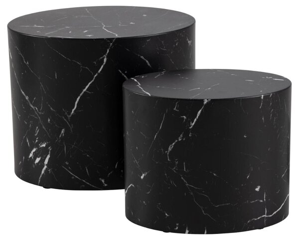 Set 2 piese Masute de cafea Mice, Negru, 40x33x48 cm