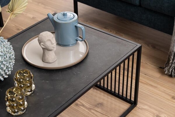 Masuta de cafea Strington, Negru, 40x120x60 cm