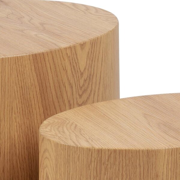 Set 2 piese Masute de cafea Mice, Natural, 40x33x48 cm