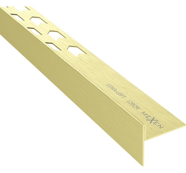 Mexen Line-B șină de scurgere pentru podea 120 cm stânga, aurie periată - 185501120L