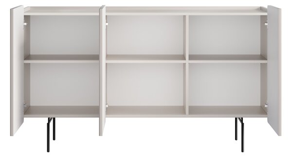 Comodă cu trei uși Malmi 150 cm - cașmir / picioare negre